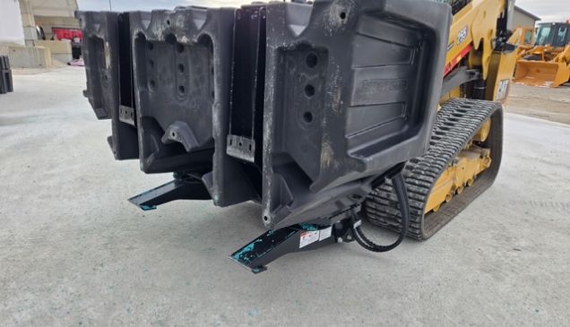 skid loader spreader, Virnig salt spreader