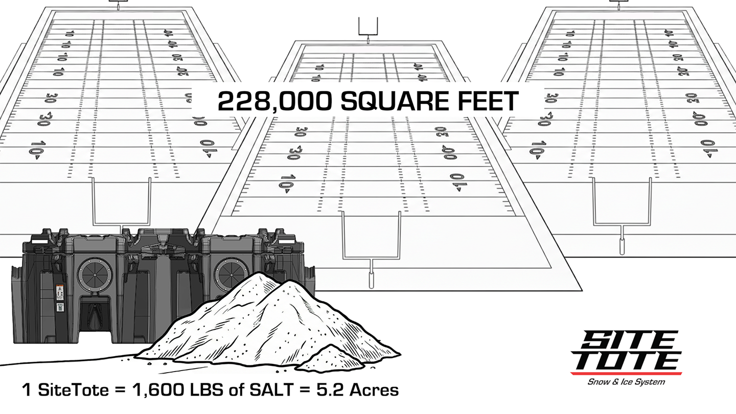 1 SiteTote covers 3 football fields 1 SiteTote covers 3 football fields